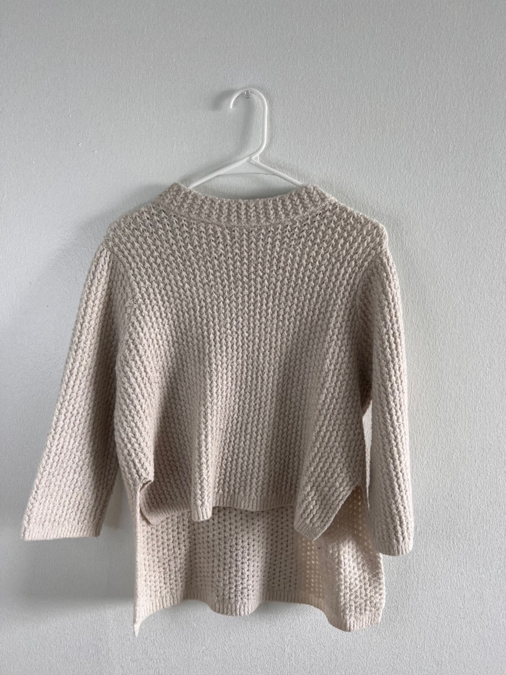 Rachel Roy Beige Chunky Knit Open Front Cardigan